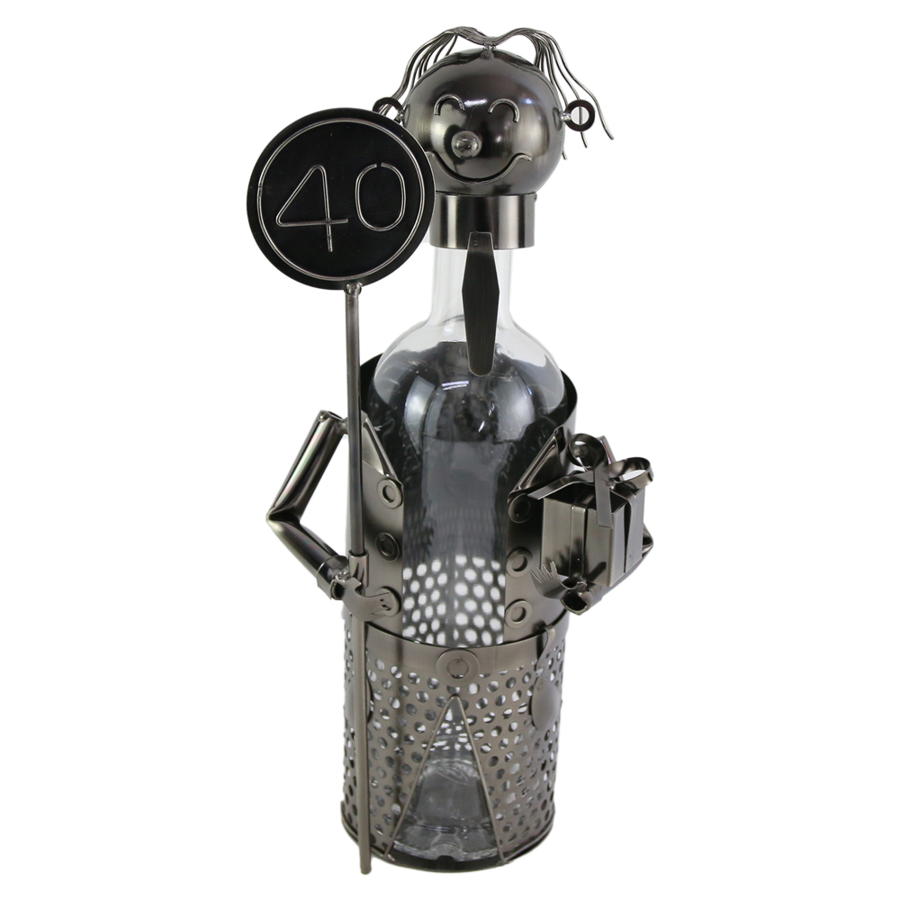 Suport sticla de vin, din metal Cadou 40