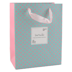 Punga cadou din hartie 18x23 CM - Buline "Best Wishes"