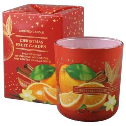 Lumanare de Craciun parfumata in pahar 150 gr, Christmas Fruit Garden