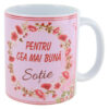 Cana ceramica "Pentru cea mai buna Sotie" 330 ml, Roz