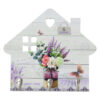 Suport pentru chei din lemn cu 3 carlige Casuta Lavender 25x23 CM