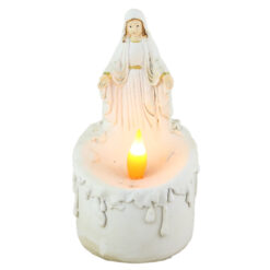 Ornament cu led Maica Domnului, 8x17 CM, din rasina