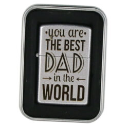 Bricheta metalica "Best Dad...", 3.5x5.5 CM, Argintiu