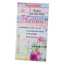 Tablou lemn personalizat "Pentru cea mai buna Prietena..." 15x27 CM