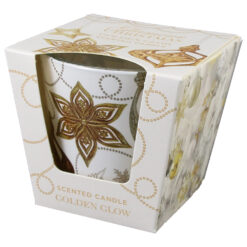 Lumanare de Craciun parfumata in pahar 115 gr, Glamour Christmas