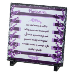 Placa ardezie "Pensionarea este rodul..." 19x19 CM