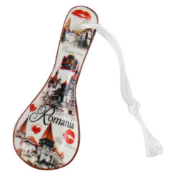 Magnet de frigider din ceramica 9 CM, Lingurita, Castele, Romania - 365