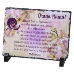 Placa ardezie "Draga Mama! Multumesc" 19x14 CM