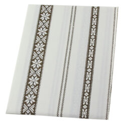 Fata de masa cu motiv traditional 140x220 CM, din bumbac, maro