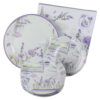 Platou cu 6 farfurii din ceramica 27/19 CM, in cutie decorativa, Lavender
