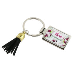 Breloc din metal "Nora Deosebita", cu franjuri, 7 CM