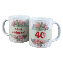 Cana ceramica "Boldog szuletesnapot! 40", 330 ml