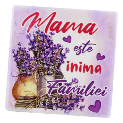 Magnet din ceramica "Mama este inima Familiei" 7.5x7.5 CM