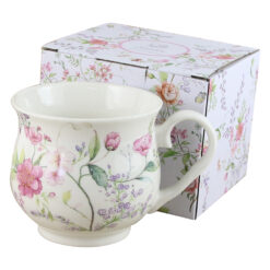 Cana portelan retro 530 ml, "Indira",  in cutie decorativa