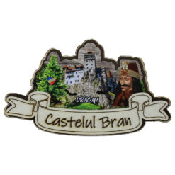 Magnet frigider din lemn "Castelul Bran" 10x6 CM, Dracula