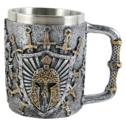 Cana din metal si rasina Cavaler 10x11 CM, 1130