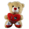 Ursulet de plus cu inimioara "I Love You" 20 CM, crem