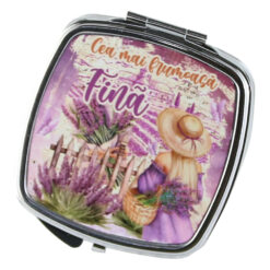 Oglinda de buzunar "Cea mai frumoasa Fina", Lavanda