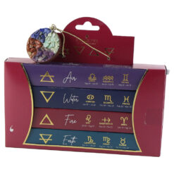 Set 60 betisoare parfumate + suport cu pietre semipretioase, Water/Fire/Air/Earth