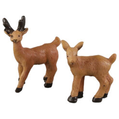 Set 2 reni din rasina, 5x6 CM, maro