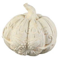 Dovleac decorativ "Welcome", din rasina, 15x11 CM