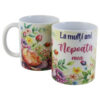 Cana ceramica "La multi ani, Nepoata mea", 330 ml, flori