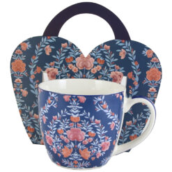 Cana portelan "Manu Blue", 460 ml, in ambalaj decorativ