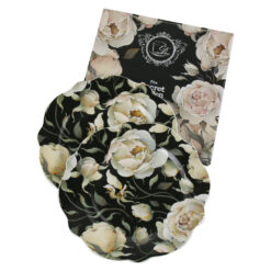 Set 2 farfurii desert 19 CM "English Roses Black", in cutie decorativa