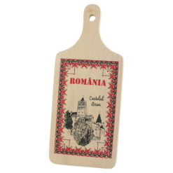 Tocator decorativ "Romania/Castelul Bran" 12x28 CM