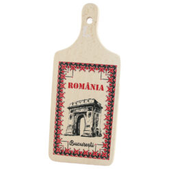 Tocator decorativ "Romania/Bucuresti" 12x28 CM