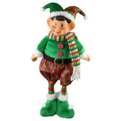 Figurina Elf cu picioare extensibile 40/30 CM, Verde