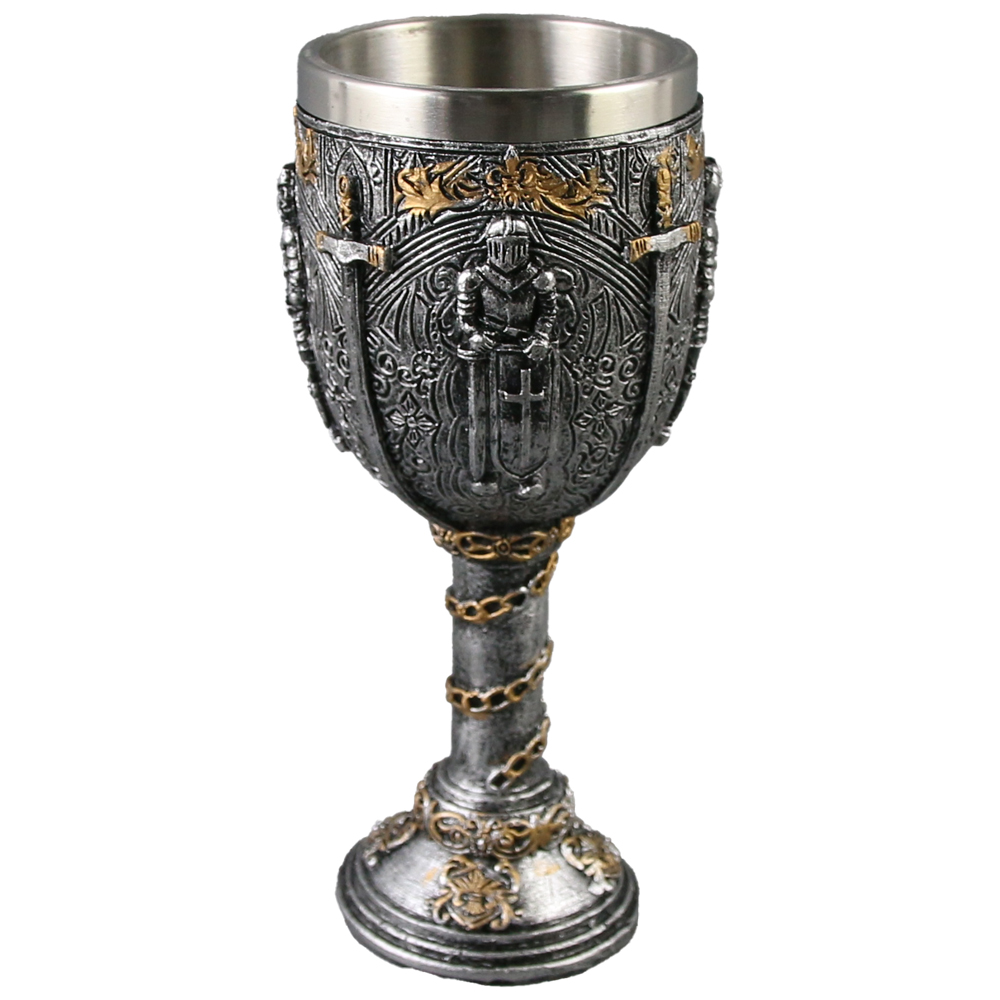 Pocal din metal si rasina Cavaler 8x18 CM