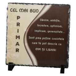 Placa ardezie "Cel mai bun Primar..." 19x19 CM
