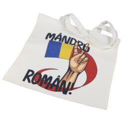 Sacosa textil "Mandru Roman!", 40x40 CM