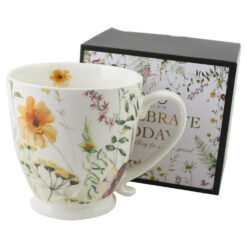 Cana portelan 510 ml "Pansy", in cutie decorativa