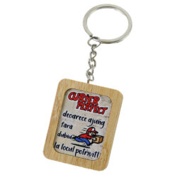 Breloc din bambus "Curier Perfect", 4x5 CM