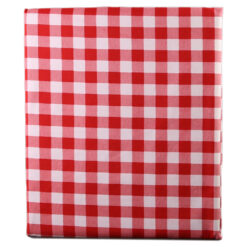 Fata de masa 140x180 CM, din poliester, carouri alb/rosu
