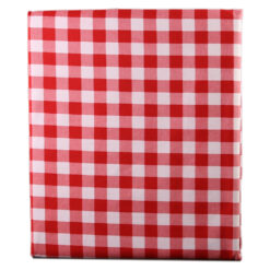 Fata de masa 140x220 CM, din poliester, carouri alb/rosu