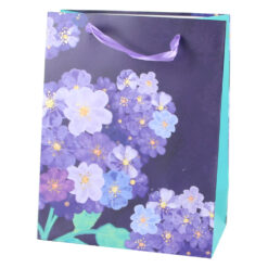 Punga cadou din hartie 26x32 CM, Flori mov
