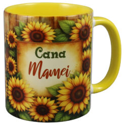 Cana ceramica "Cana Mamei", 330 ml, Floarea Soarelui