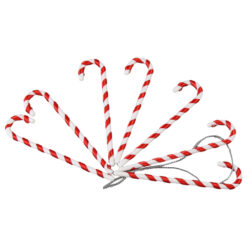 Set 7 ornamente de brad, bat bomboane, din plastic, 9 CM