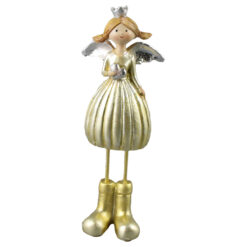 Figurina Inger din rasina aurie 18 CM, cu inimioara