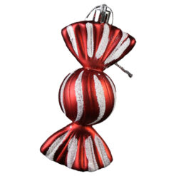 Set 12 ornamente de brad, bomboane din plastic, 5x11 CM