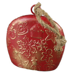 Clopotel metalic 15x16 CM, Rosu