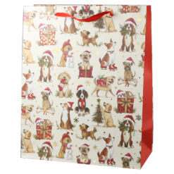 Punga cadou Craciun 26x32 CM, Catelusi haiosi