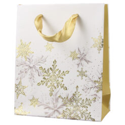Punga cadou Craciun 11x14 CM, Fulgi de nea