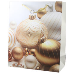 Punga cadou Craciun 26x32 CM, Globuri de brad