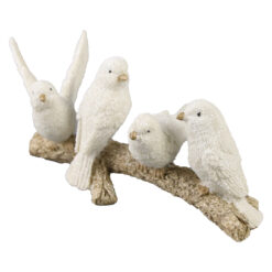 Ornament decorativ Pasari cu glitter 16x7 CM