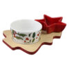 Set 2 boluri din ceramica cu suport din bambus 14x21 CM, Serving Set, Brad