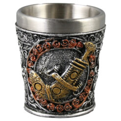 Pahar shot din metal si rasina Cavaler 5x6 CM, m.256B